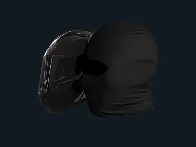 Moto Helmet Low-poly 3D model