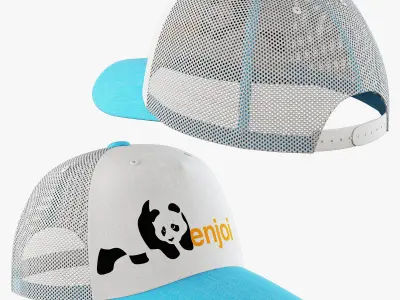 decorative set light blue 3D model