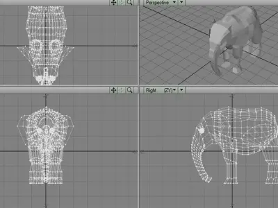 Elephant - Africa Female 3D model