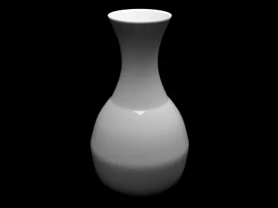 White Ceramic Vase 3D model