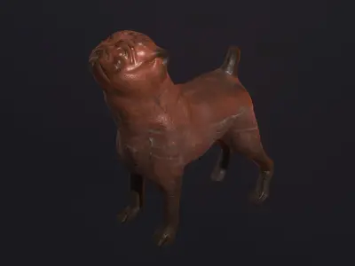 Clay Dog Free 3D model