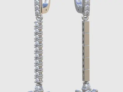 Earring 3D model 3D printable model 0228 3D print model