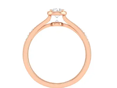 Solitaire ring 3D print model