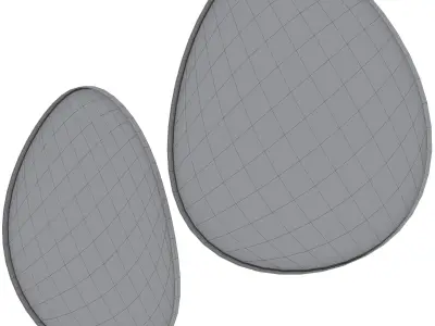 Wall Mirror Sirius by Kasbah design 3D model