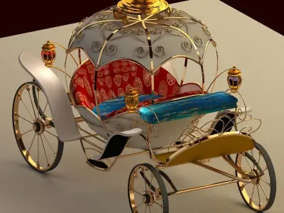 Chinese horse wagon 3D model