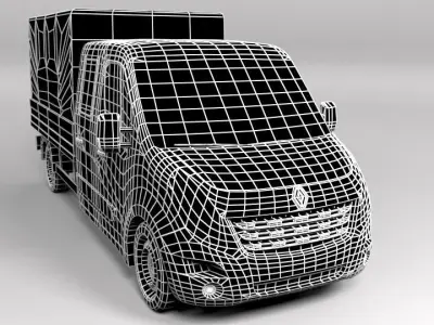 RENAULT MASTER 2015 LOWPOLY Low-poly 3D model