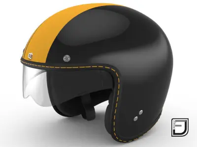 Black R Helmet H08 3D model