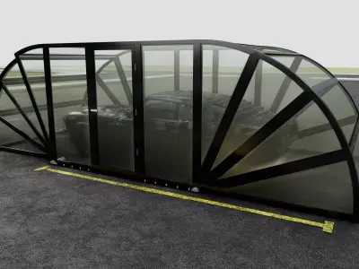 Opening And Closes Carport 3D model