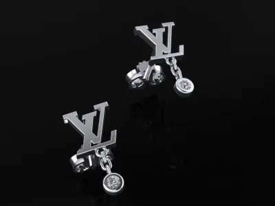 Louis Vuitton Earrings  3D print model