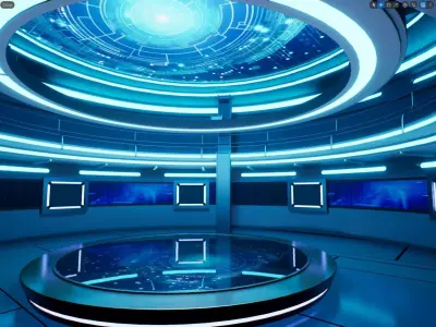 UE5 Virtual Set Low-poly 3D model