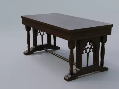 Table 2 church Low-poly 3D model