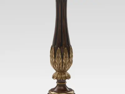 Baroque Style PBR Wood Table 3D model