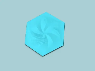 Hexagonal Wall Panel A36 Whirl - Interior Design Decoration 3D print model