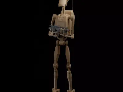 Battle Droid is ready to fight Free 3D model