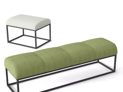 Bench GW Low-poly 3D model