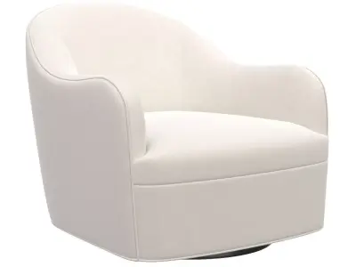 Delfino Chair Muslin Swivel Chair 3D model