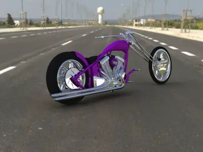 Custom American Chopper Bike 3D model