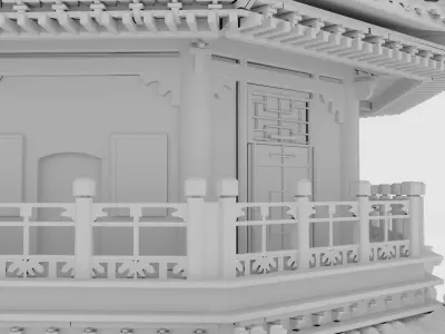  tower china japan tower chinese architecture 3D model