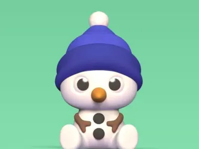 Cute Snowman 3D print model
