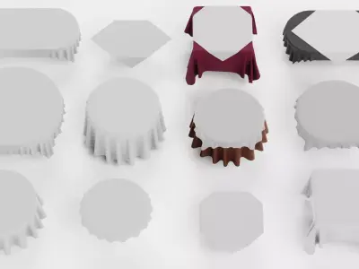 -Tableclothes Set- 3D model