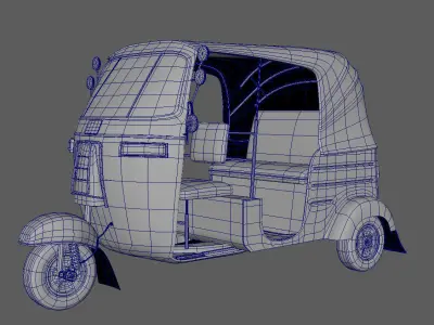 toktok rickshaw taxi 3D model 3D model