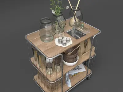 Kitchen Trolley 3D model