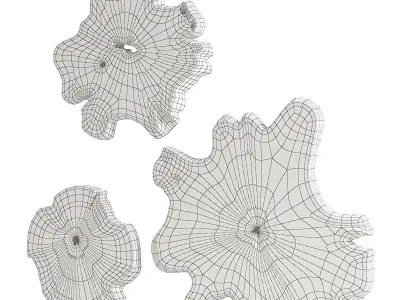 Uttermost Kalani wood wall panel 3D model