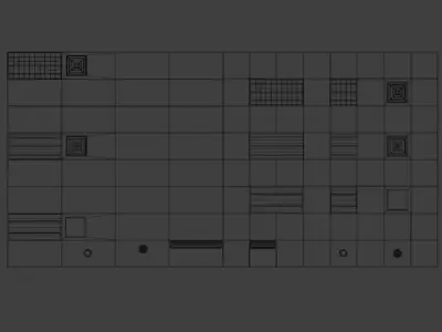 Realistic 3D Ceiling Tiles Pack Low-poly 3D model