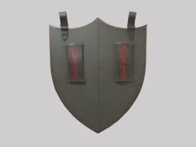 Hangingshielddispla 1 Low-poly 3D model