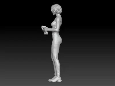 RC CAR RACE CONTROLLER GIRL 1 3D print model