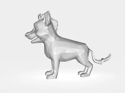 Hyena Low poly  Low-poly 3D model