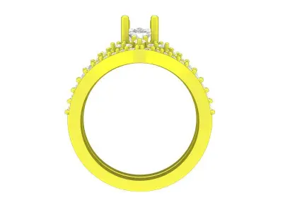 A7342 Set Oval Diamond Engagement Ring 3D Model 3D print model