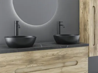 bathroom furniture set 5 3D model