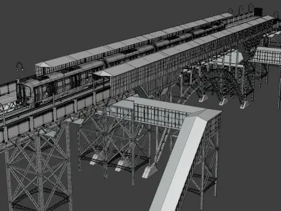London metro station VI 3D model