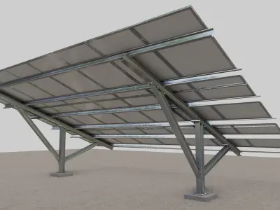 Solar Panel Steel Construction Type 18 3D model