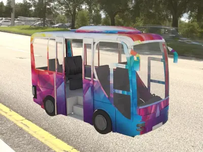 Mini Bus 2019 3D model