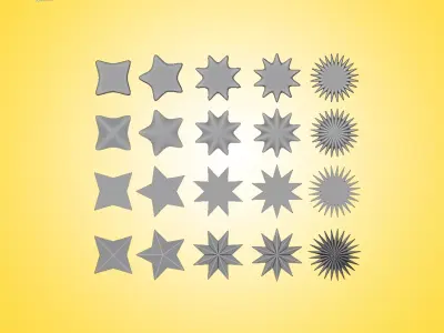 Star Pack 01 Free 3D model