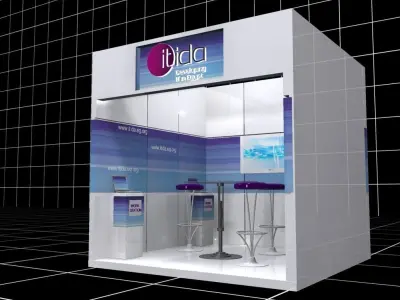 Booth Exhibition Stand a377a 3D model