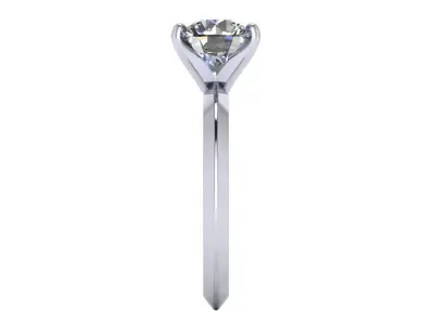 Solitaire Diamond Ring R1 3D print model