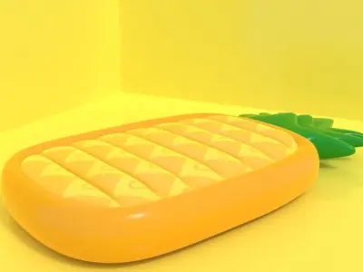 Inflatable Pineapple Float 3D model 3D model