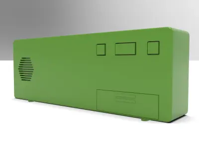 CLOCK GREEN WHITE Low-poly 3D model