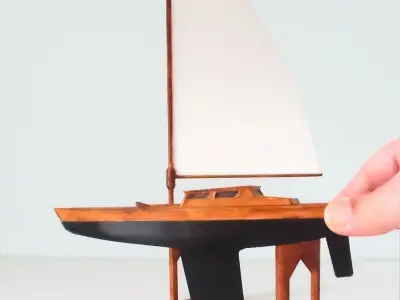 Decorative Sailboat Model Fully 3D Printed 3D print model