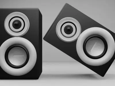 speaker two speakers Free low-poly 3D model