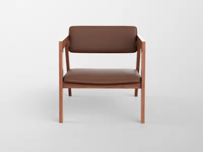 Eclipse Arm-Chair leather Low-poly 3D model