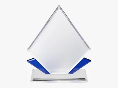 Glass trophy 01 Low-poly 3D model