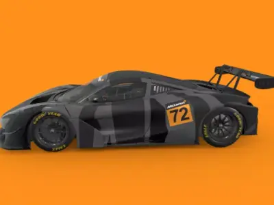 High-Performance McLaren GT3 Race Car 3D Model 3D model