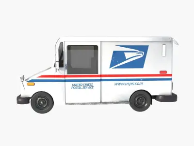 Grumman LLV USA post Low-poly 3D model