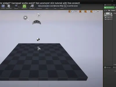 Lost Focus and GamePad control in widget Free low-poly 3D model