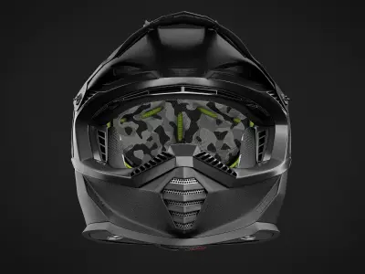 Motocross Helmet LS2 - Matte Version 3D model