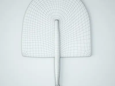 African Handwoven Fan 41 3D model